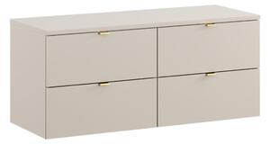 Dvojitá koupelnová skříňka pod umyvadlo 120 cm s deskou, sada Kašmír (SET-DC B 120CM)