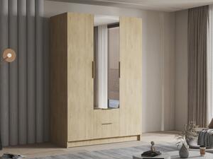 Šatní skříň Cumair II 150, Barva: dub cremona / dub cremona + zlatá 5903211451379