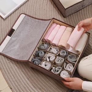 Textilní úložný box s přihrádkami - malý