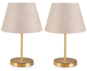 Opviq Sada 2 stolních lamp Deno III krémová