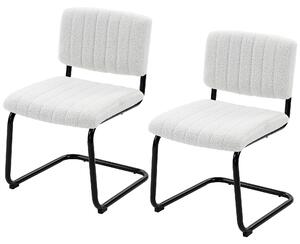 HOMCOM: Sada dvou moderních jídelních židlí, volně stojící design, vysoké opěradlo