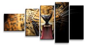 Sablio Obraz - 5-dílný Gepard 2 - 100x60 cm
