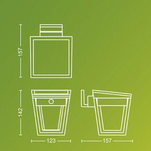 Philips LED venkovní nástěnné svítidlo Nissa UE, plast, IP44, Černá, Plast, Moderní