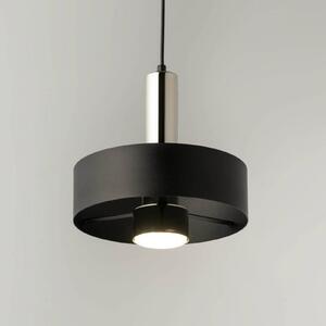 SIGMA Závěsné světlo Rif Lux, černá/stříbrná, Ø 25 cm, ocel, stmívatelný, Černá, Obývací pokoj / jídelna, kov, Moderní