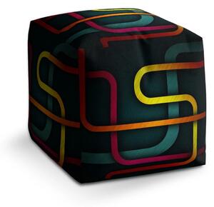 Sablio Taburet Cube Barevné klikyháky - 40x40x40 cm
