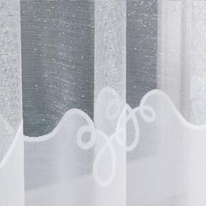 Dekorační vzorovaná záclona KORNELIA LINE 160 bílá 300x160 cm MyBestHome
