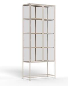 Actona Vitrína Seaford 77x185,6 cm šedá