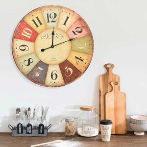 Vintage nástěnné hodiny barevné 60 cm 325181