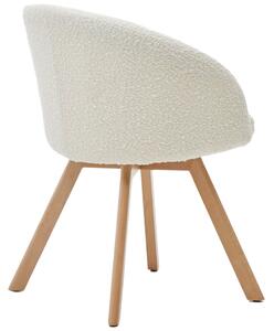 Bílá čalouněná otočná jídelní židle Kave Home Marvin