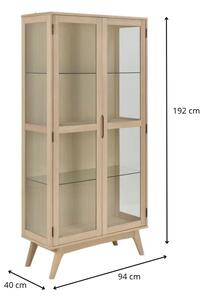 Actona Vitrína Marte 94 cm dub bělený