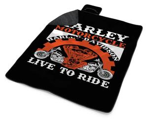 Sablio Plážová deka Harley-Davidson Live to ride: 200x140 cm