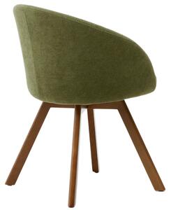 Zelená čalouněná otočná jídelní židle Kave Home Marvin