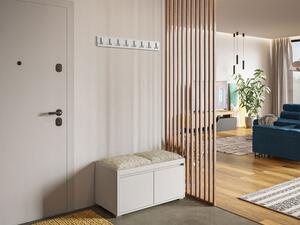 Nábytek do předsíně Konkor 80 + 2 kusy čalouněných nástěnných panelů Pag 40x30, Barva: bílá, barva: Abriamo 03 5903211433771