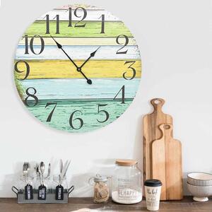 Nástěnné hodiny vícebarvené 60 cm MDF 325185