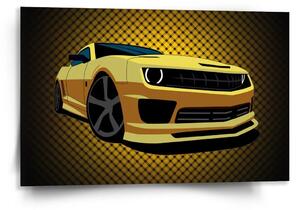 Sablio Obraz Chevrolet Camaro Žlutá mřížka - 120x80 cm
