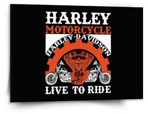 Sablio Obraz Harley-Davidson Live to ride - 150x110 cm