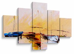 Obraz - Malba lodí (125x70 cm)