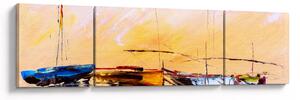Obraz - Malba lodí (170x50 cm)