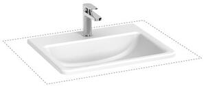 Zápustné umyvadlo Jika Cubito 56x44 cm otvor pro baterii uprostřed H8189630001301