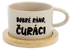 DOBRÉ RÁNO, ČURÁCI - krémový hrníček makronka 200 ml