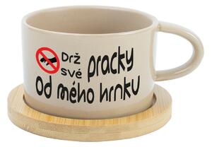 DRŽ SVÉ PRACKY OD MÉHO HRNKU - krémový hrníček makronka 200 ml