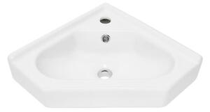 Rohové umyvadlo SAT B-Way 55x38,5 cm otvor pro baterii uprostřed SATBW5538