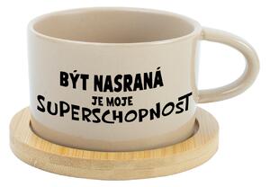 BÝT NASRANÁ JE MOJE SUPERSCHOPNOST - krémový hrníček makronka 200 ml