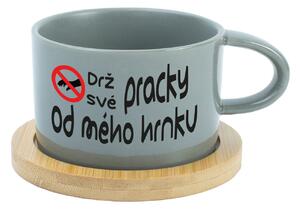 DRŽ SVÉ PRACKY OD MÉHO HRNKU - šedý hrníček makronka 200 ml