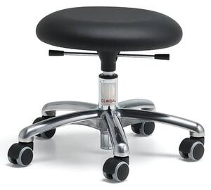 AJ Produkty Stolička na kolečkách BETA, 330-400 mm, umělá kůže, černá