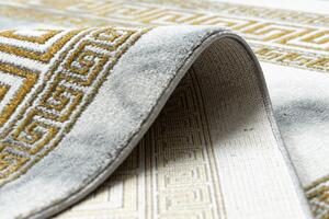 Makro Abra Kusový koberec EMERALD 1011 Luxusní Řecký vzor krémový zlatý Rozměr: 80x150 cm