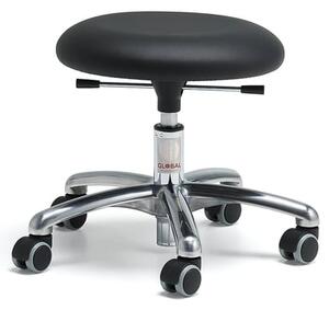 AJ Produkty Stolička na kolečkách BETA, 380-500 mm, umělá kůže, černá