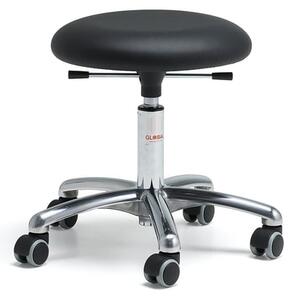 AJ Produkty Stolička na kolečkách BETA, 430-560 mm, umělá kůže, černá