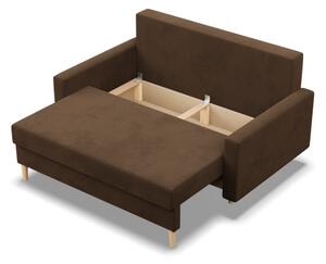 Dvoumístná pohovka BLANK Comfort rozkládací, hnědá