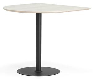 AJ Produkty Barový stůl METRIC, půloblouk, 1000x1000x900 mm, černá/jasan