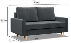 Dvoumístná pohovka BLANK Comfort rozkládací, hnědá