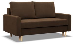 Dvoumístná pohovka BLANK Comfort rozkládací, hnědá