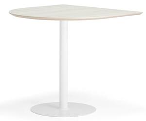 AJ Produkty Barový stůl METRIC, půloblouk, 1000x1000x900 mm, bílá/jasan