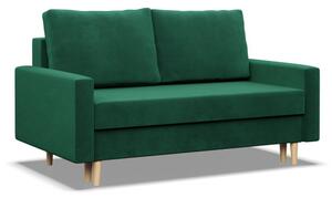 Dvoumístná pohovka BLANK Elegant rozkládací, lahvově zelená