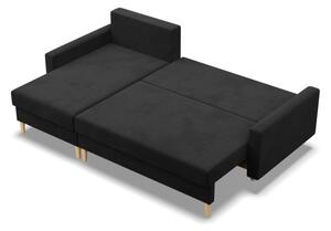 Rohová rozkládací sedačka BLANK Comfort černá