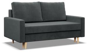 Dvoumístná pohovka BLANK Elegant rozkládací, tmavě šedá