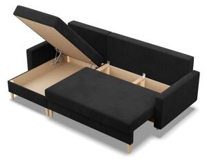 Rohová rozkládací sedačka BLANK Comfort černá