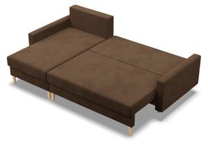 Rohová rozkládací sedačka BLANK Comfort hnědá