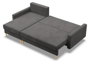 Rohová rozkládací sedačka BLANK Comfort šedá