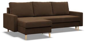 Rohová rozkládací sedačka BLANK Comfort hnědá