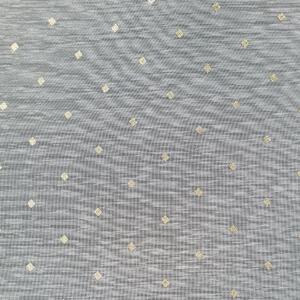 Dekorační vzorovaná záclona s kroužky PAULA bílá/zlatá 140x250 cm (cena za 1 kus) MyBestHome