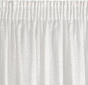 Dekorační vzorovaná záclona s řasící páskou PAULA bílá/zlatá 140x270 cm (cena za 1 kus) MyBestHome