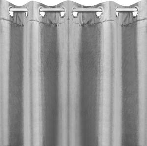 Dekorační velvet závěs VERMONT stříbrná 140x250 cm (cena za 1 kus) MyBestHome