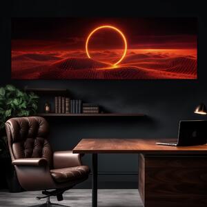 Obraz na plátně - Oranžová světelná brána FeelHappy.cz Velikost obrazu: 240 x 80 cm
