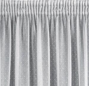Dekorační vzorovaná záclona s řasící páskou PAULA bílá/stříbrná 140x270 cm (cena za 1 kus) MyBestHome