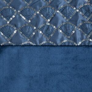 Dekorační vzorovaný velvet závěs MARGITA 140x250 cm modrá (cena za 1 kus) MyBestHome